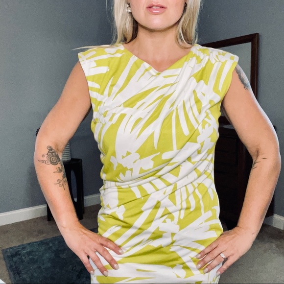 NWT Anne Taylor tropical print midi dress size m - Picture 4 of 6